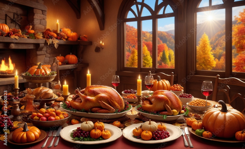 Rich food, warm tones, Happy Thanksgiving!