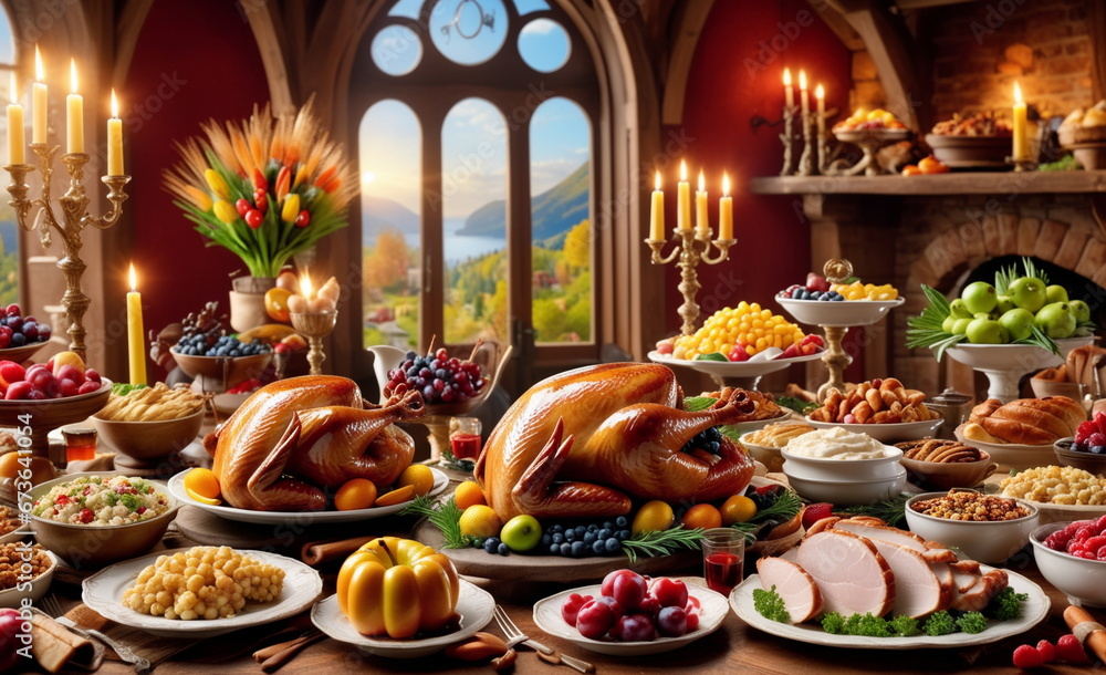 Rich food, warm tones, Happy Thanksgiving!