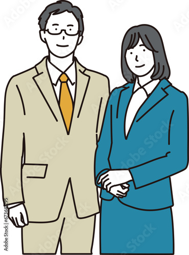 男女のアジア人ビジネスパーソン
