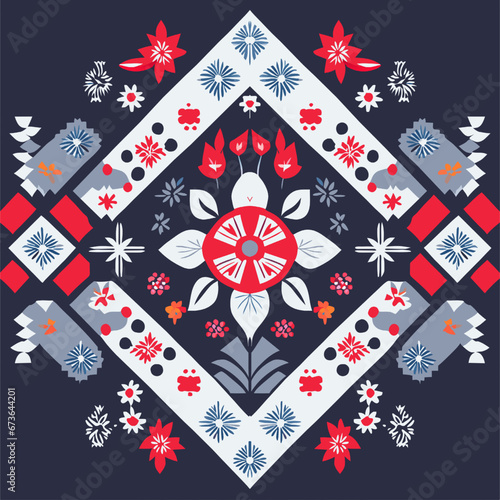 Carpet in the style of the Soviet Union. Vector illustration.