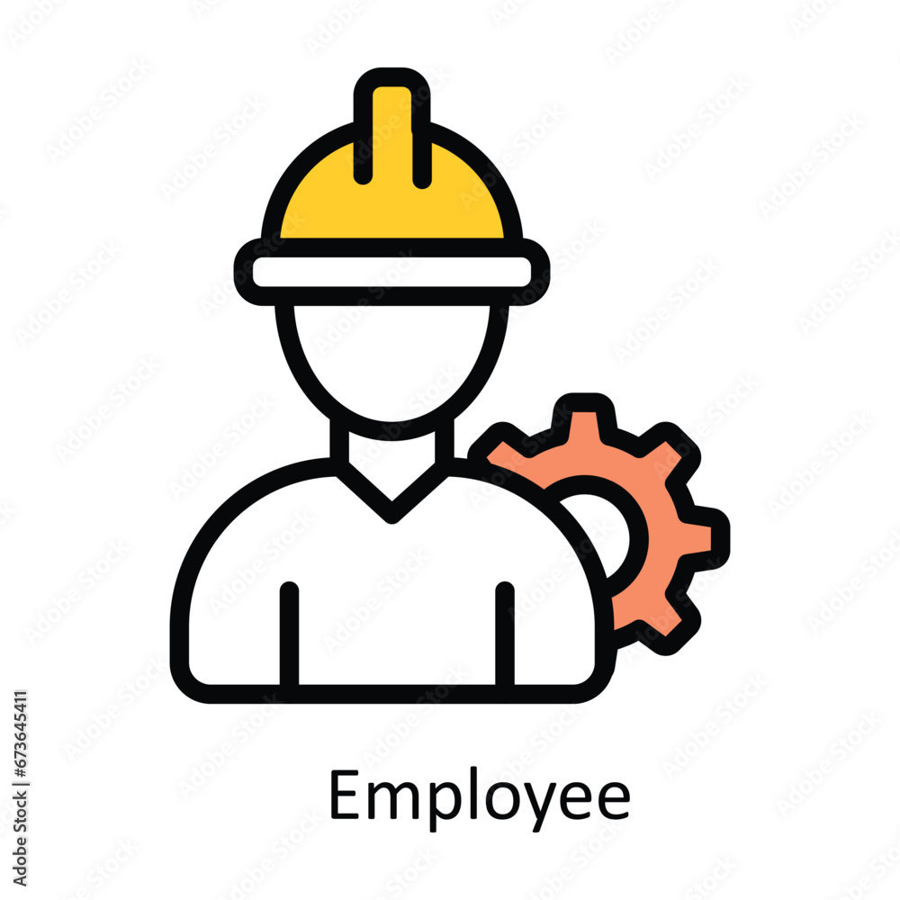 Employee vector Filled outline Design illustration. Symbol on White background EPS 10 File Employee vector Filled outline Design illustration. Symbol on White background EPS 10 File