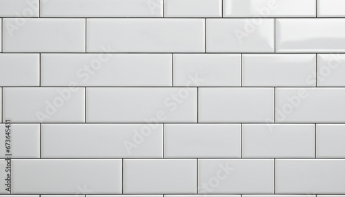 Design Delight: White Light Brick Subway Tiles Background