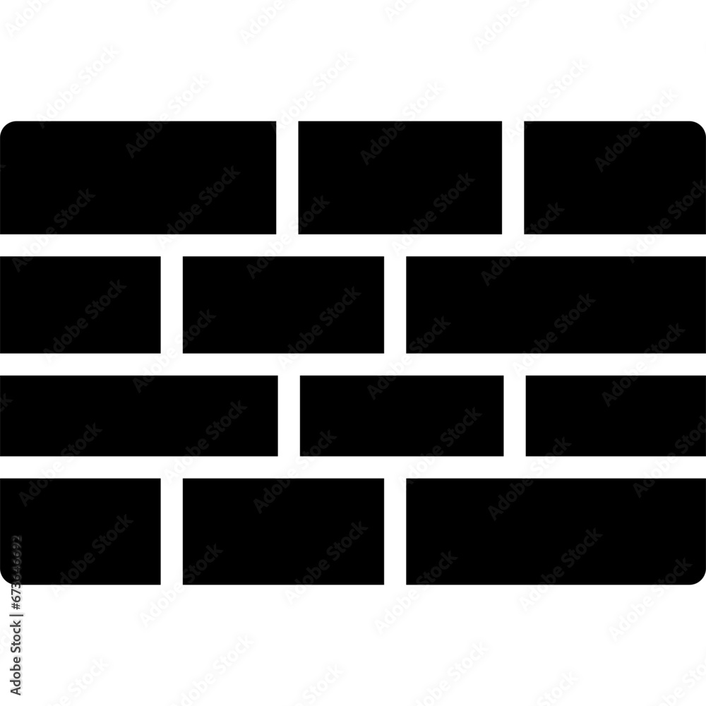 Brick Wall Icon Brick Wall Icon