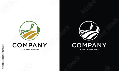 Soybeans logo template, suitable for farm, market, and restaurant