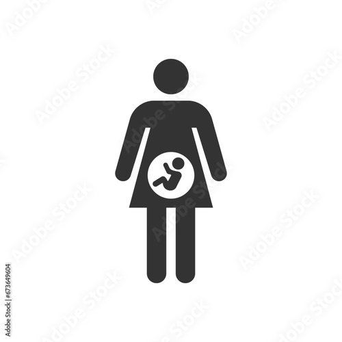 Pregnant woman icon. Healthcare symbol modern, simple, vector, icon for website design, mobile app, ui. Vector Illustration