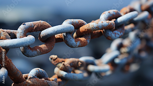rusty chain link photo