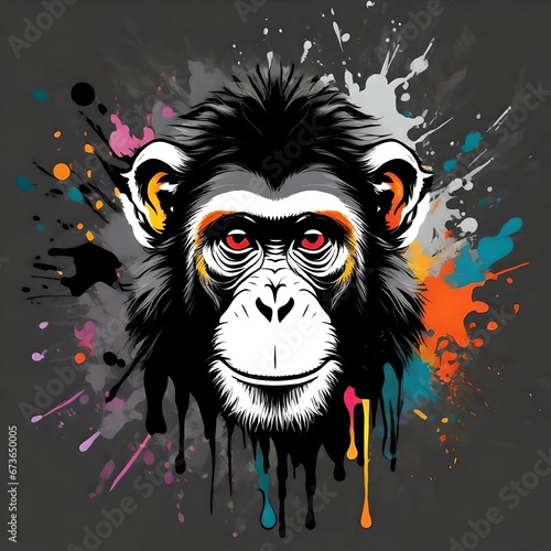 monkey head  vector