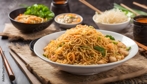 Spicy Fried Thai Mama Instant Noodles 
