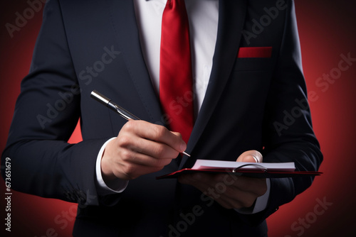 Businessman signing contract in office, closeup. Document signing