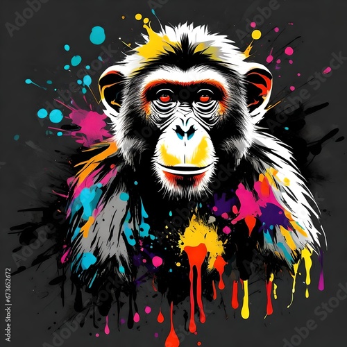 skull of a monkey , gorilla , vector © Creative