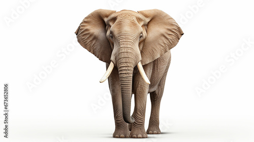 African elephant on white background. Made with generative ai