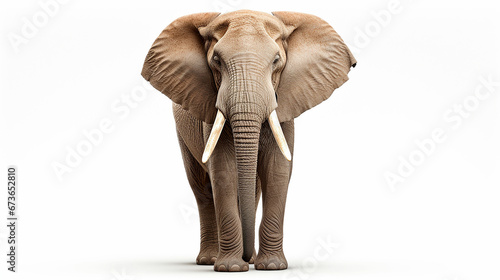 African elephant on white background. Made with generative ai