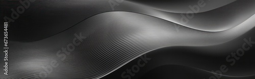 Black dark gray silver white wave abstract background for design. Light wave, wavy line. Ombre gradient.
