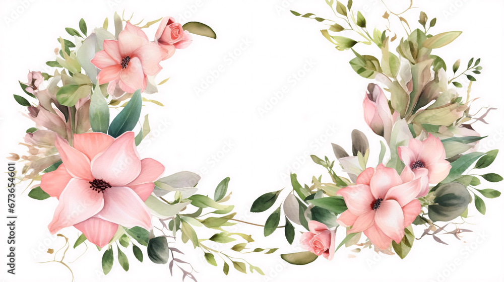 Paper flowers background. Elegant foliage design for wedding, card, invitation, greeting