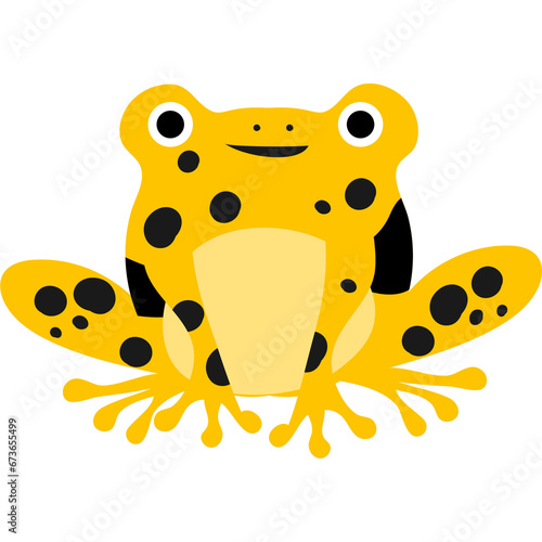 illustration of  cute cartoon tree frog © Beibeinside