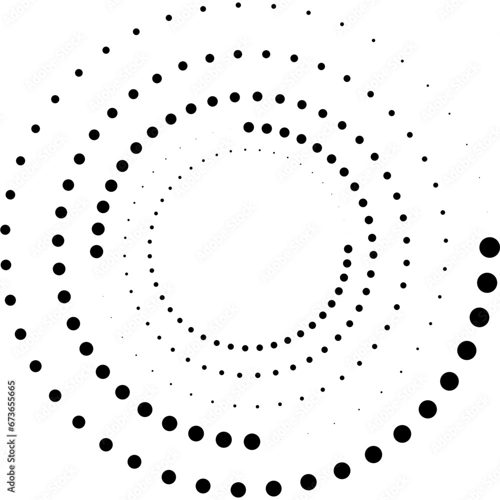 Halftone Circle Dotted