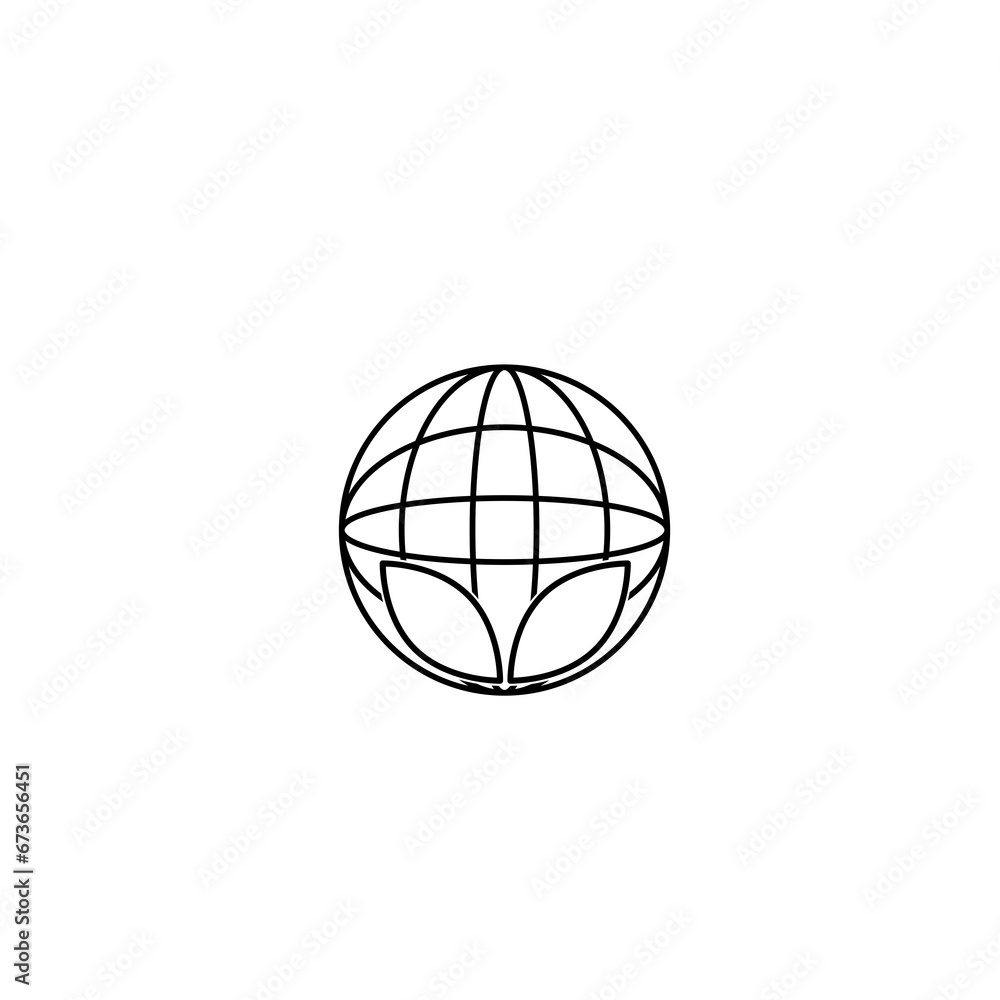 Ecology earth icon isolated on white background Ecology earth icon isolated on white background