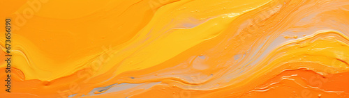 Minimal banner with yellow paint texture background. Generative AI