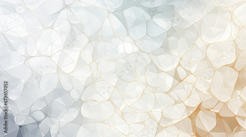 Clean white decoration meets organic Voronoi geometric art, perfect for contemporary aesthetics, created with Generative AI technology. photo