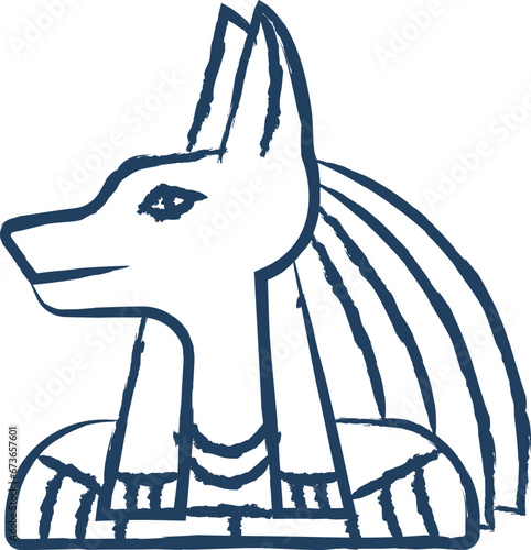 Egypt God hand drawn vector illustration