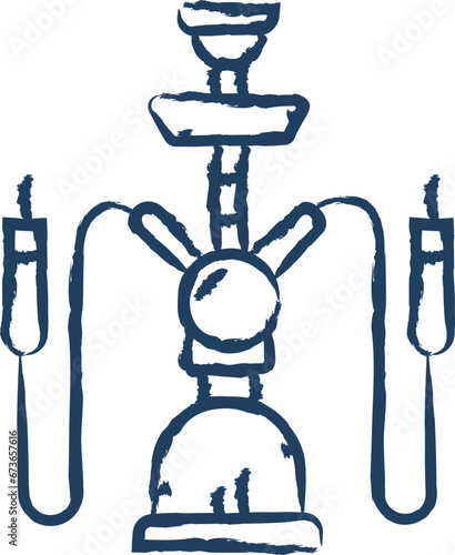 Hookah hand drawn vector illustration