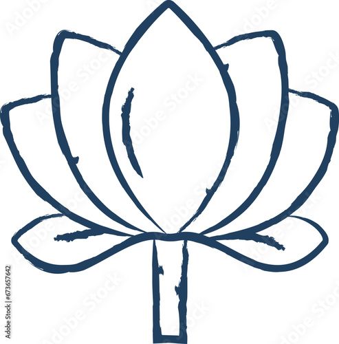 Lotus hand drawn vector illustration