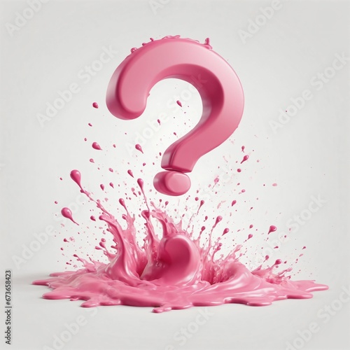 3d question mark icon sign or ask FAQ and QA answer solution information. 3d icon photo