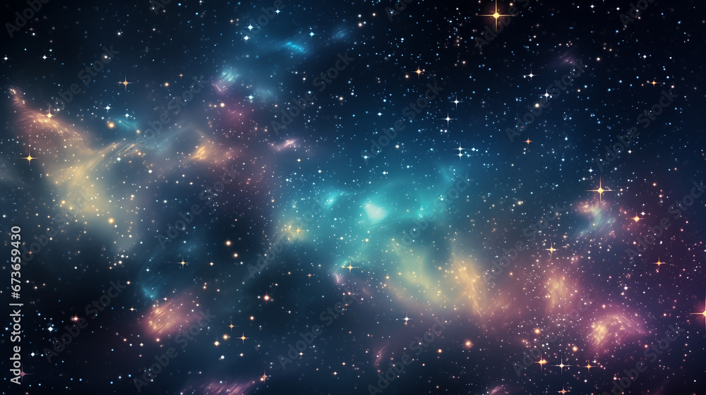 Nachthimmel mit Einblick in die Galaxie - obrazy, fototapety, plakaty 