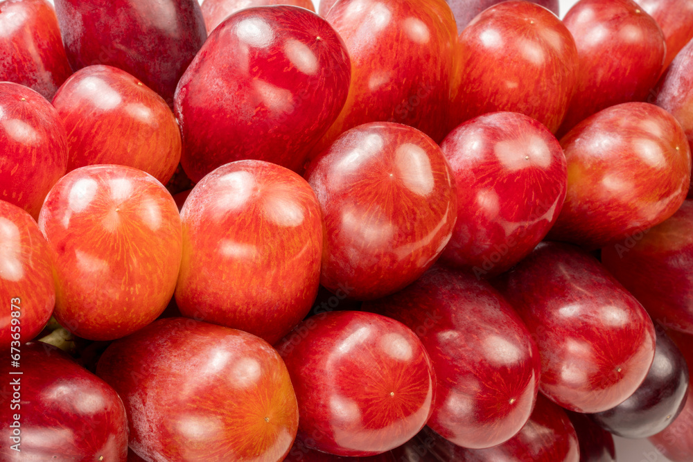 close up shot Red Shine Muscat grape on white, Red Shine Muscat Grape on white background. close up shot Red Shine Muscat grape on white, Red Shine Muscat Grape on white background.