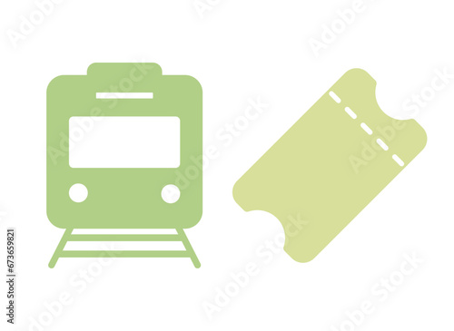 電車　切符　アイコン