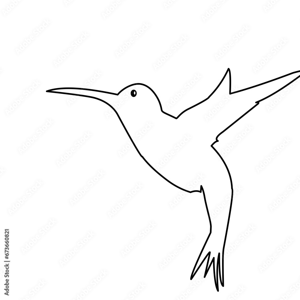 Hummingbird Outline Hummingbird Outline