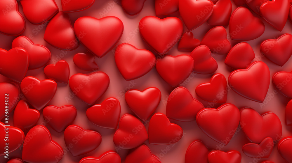 Valentines day background with red heart cut outs Valentines day background with red heart cut outs