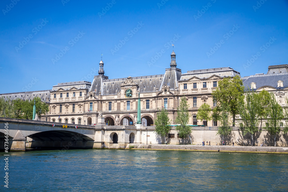 Louvre museum and Carrousel bridge, Paris, France