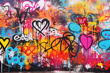 Fototapete Graffiti Graffiti Street Art abstrakte Stadtkulisse  © arhendrix