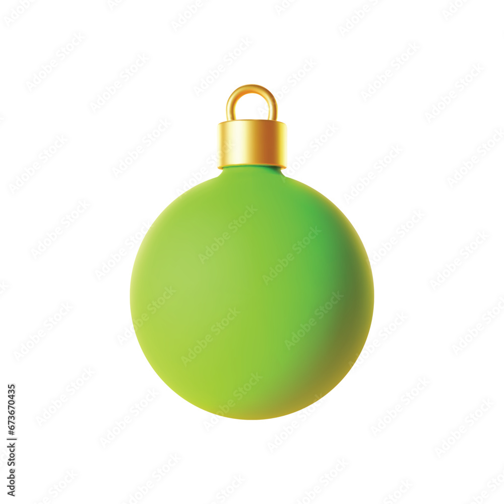 3d Christmas ball icon. Realistic illustration of a winter holiday decoration isolated on a white background. Vector 10 EPS. 3d Christmas ball icon. Realistic illustration of a winter holiday decoration isolated on a white background. Vector 10 EPS.