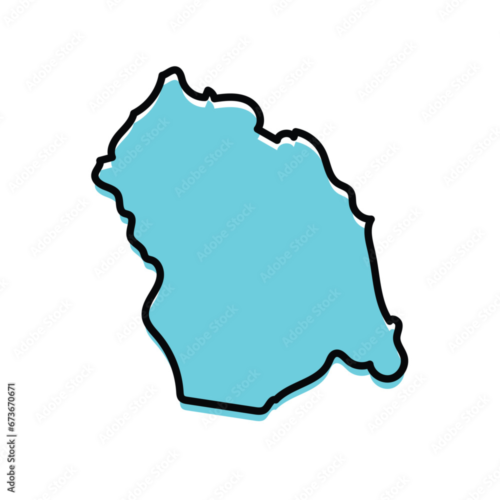 Flores state map vector of Uruguay country Flores state map vector of Uruguay country