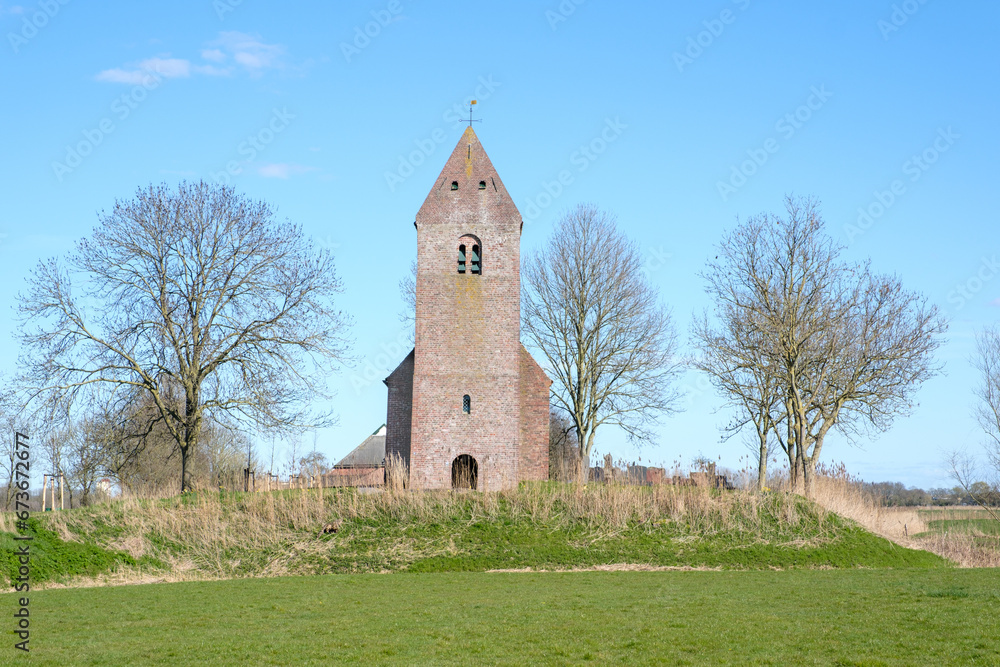 De Mauritiuskerk in Marsum, gemeente Eemsdelta, in Groningen province, The Netherlands