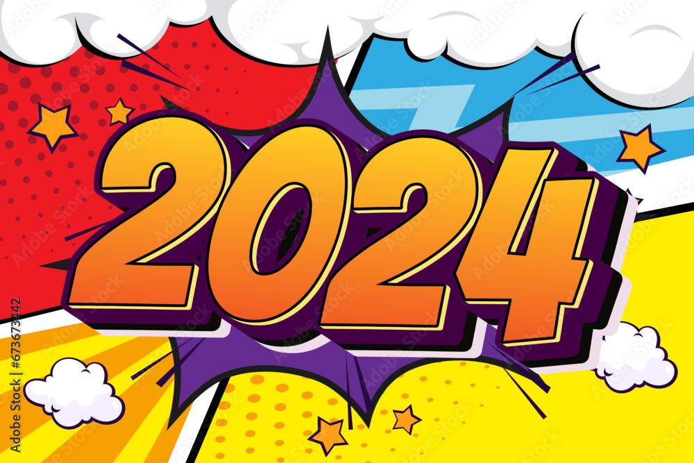 2024 Editable 3D Comic Style 2024 Editable 3D Comic Style