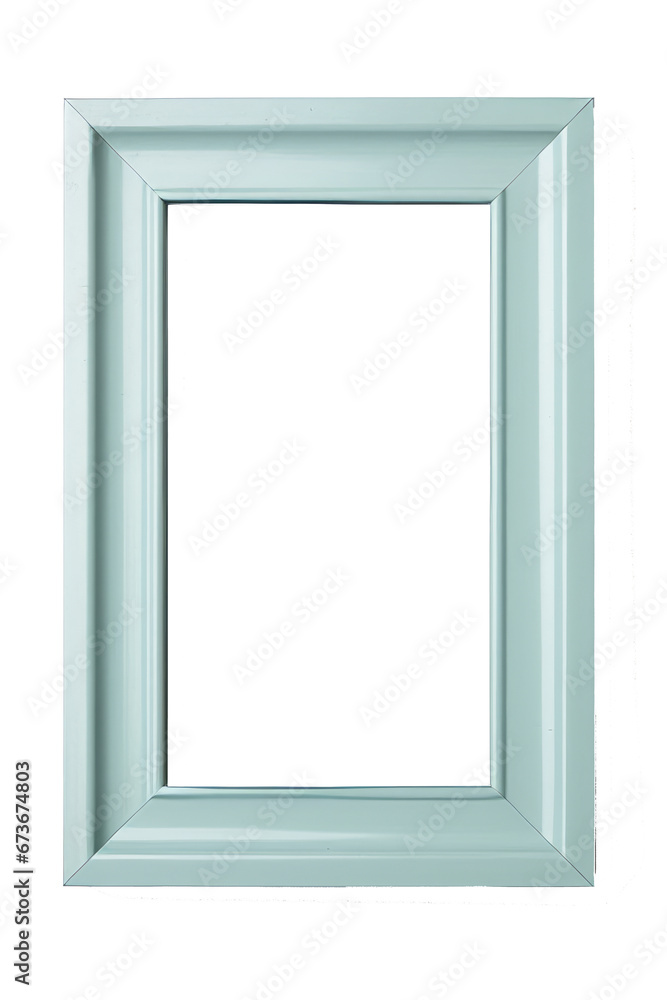 simple thin light blue picture frame on transparent background simple thin light blue picture frame on transparent background