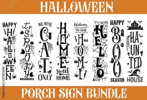 Halloween porch sign bundle, vertical signs, sign bundle, vintage signs, Halloween bundle