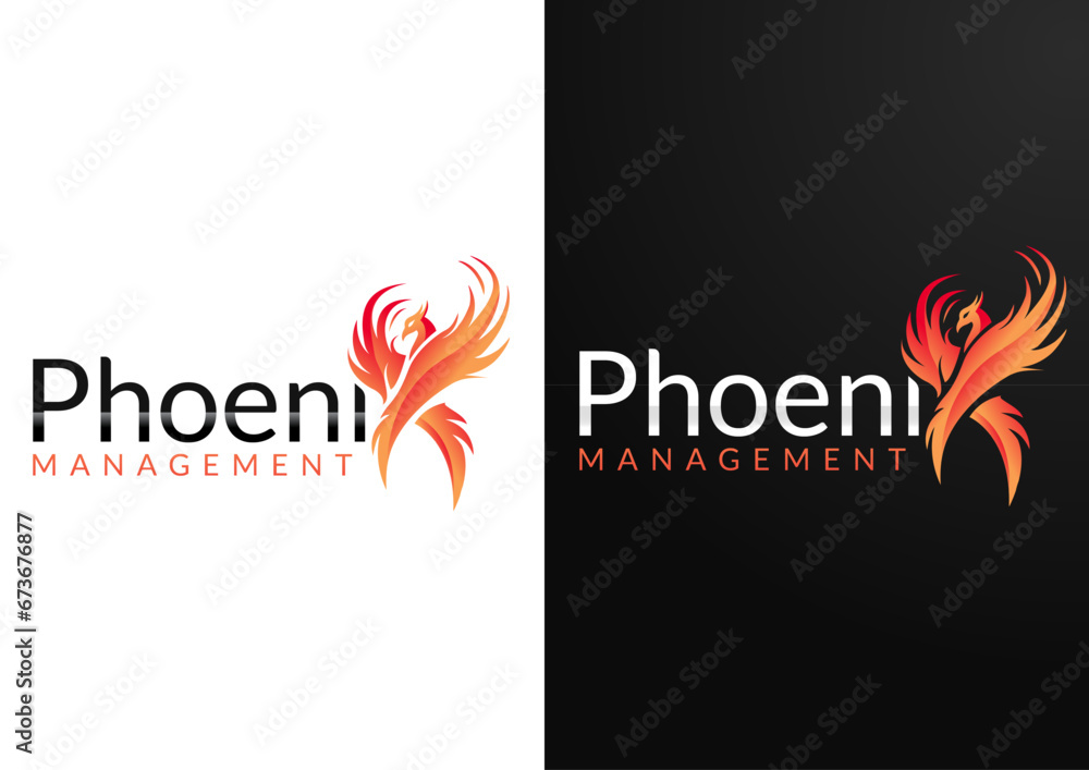 Fototapeta premium Vector phoenix x logo design concept