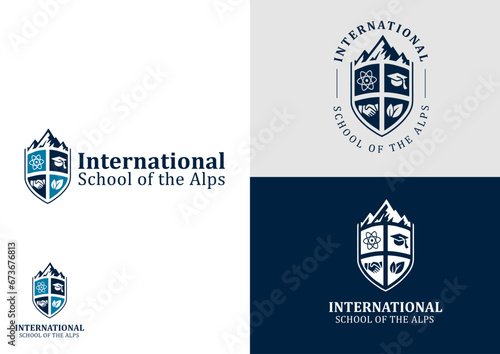 Vector university badge logo design concept