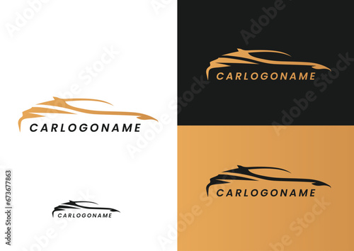Vector sport car logo design concept