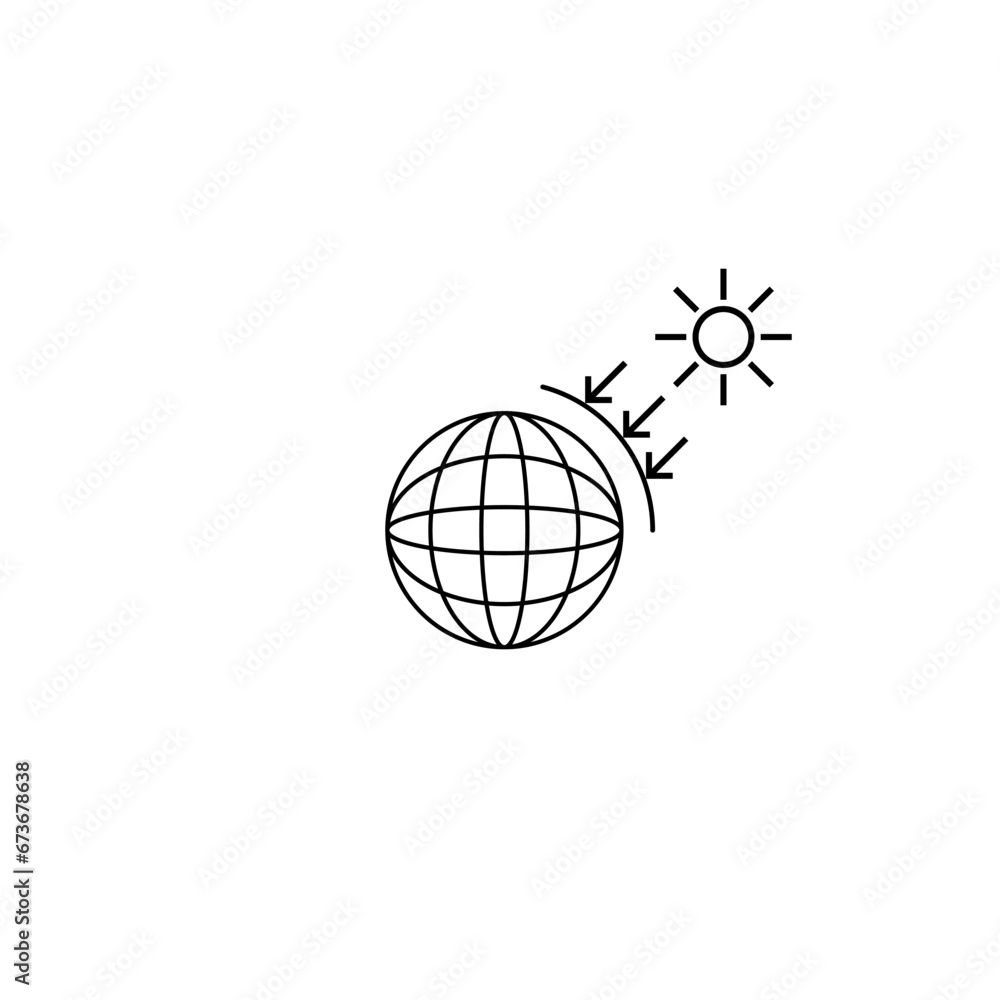 Fototapeta premium Greenhouse effect icon simple sign isolated on white background 