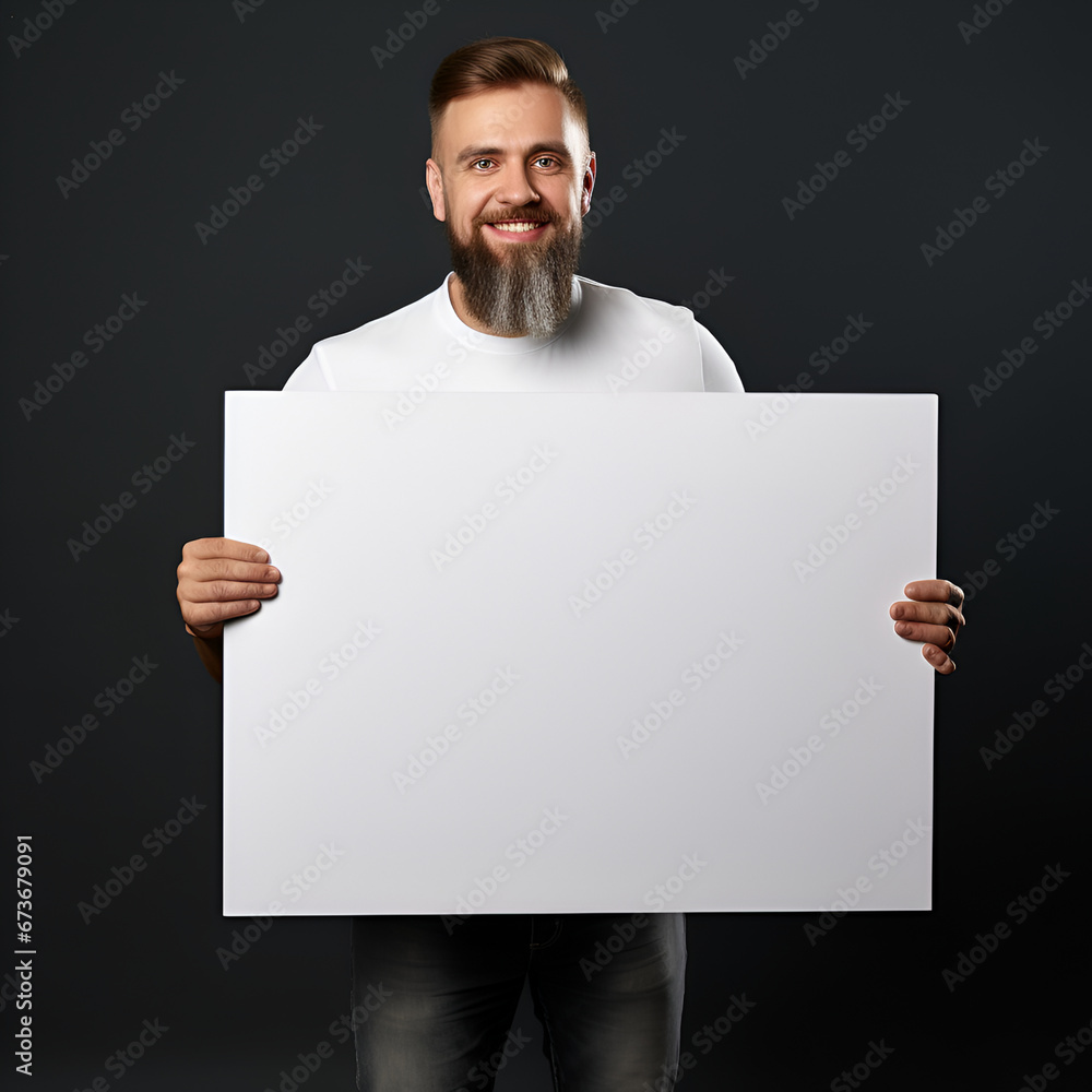 Man Holds Whiteboard Message, is the Perfect Way to Promote Your Product or Service Man Holds Whiteboard Message, is the Perfect Way to Promote Your Product or Service