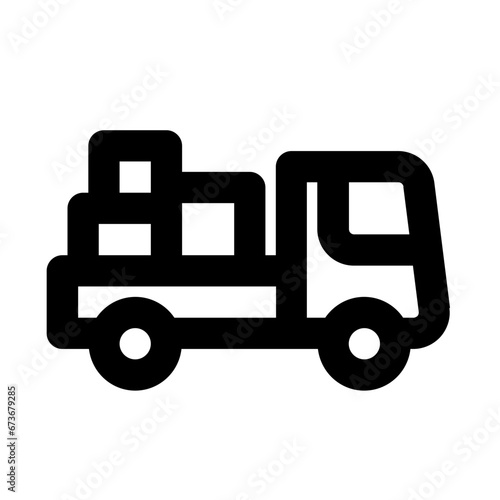 delivery car line icon
