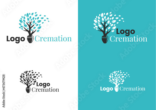 Vector cremation logo design