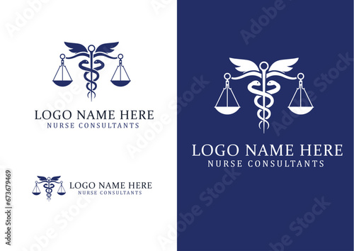 Vector law firm for nurses logo