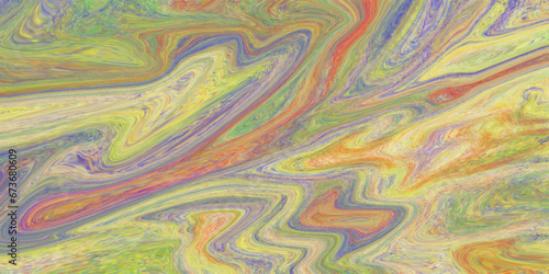 Fluid art from different colors. Multicolored background from paints on liquid. Bright pattern on liquid. Marbleized bright effect with fluid painting, background for wallpapers, poster.