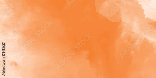 abstract orange watercolor paper background banner or poster design vector file